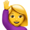Person Raising Hand emoji on Apple